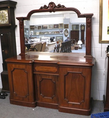 Lot 1181 - A Victorian Mahogany Mirror Back Sideboard,...