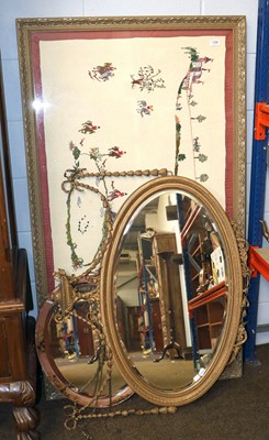 Lot 1358 - An Adams Style Gilt Framed Oval Mirror,...