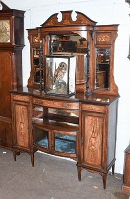 Lot 1256 - An Edwardian Satinwood Inlaid Rosewood Mirror...