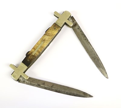 Lot 237 - A Rare Anti-Garotte Folding Knife by Unwin &...