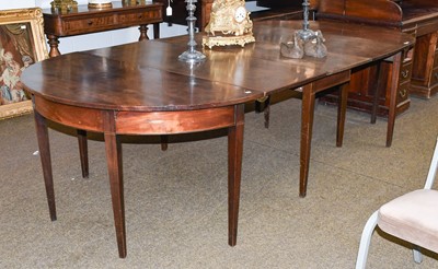 Lot 1315 - A George III Mahogany D End Dining Table, with...