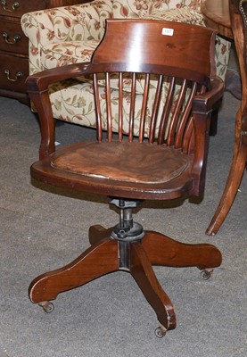 Lot 1327 - An Early 20th century Mahogany Desk Chair