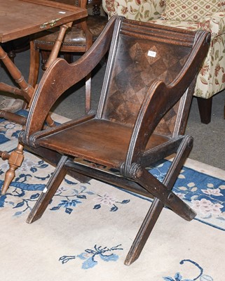 Lot 1148 - A Victorian Parquetry Inlaid Oak Glastonbury...