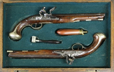 Lot 270 - A Pair of Late 18th Century Flintlock 15 Bore...