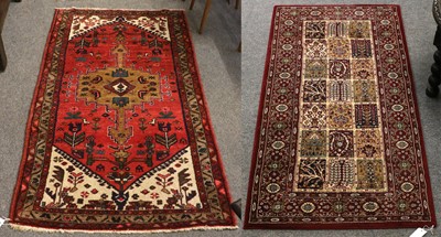 Lot 1113A - Hamadan Rug, the raspberry field with central...