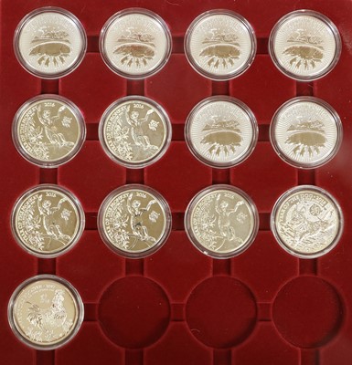 Lot 154 - 13x UK, Chinese Zodiac 1oz Fine Silver Coins,...