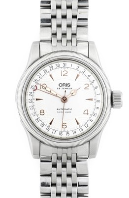 Lot 2386 - Oris: A Stainless Steel Calendar Centre...