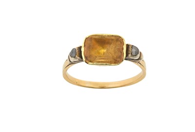 Lot 2150 - A Topaz and Diamond Ring and An Emerald and...