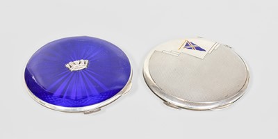 Lot 97 - A George VI Silver and Enamel Compact and an...