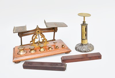 Lot 243 - Postal Scales, candlestick letter scales and a...