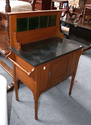 Lot 1264 - A Late Victorian Marble Topped Washstand, with...