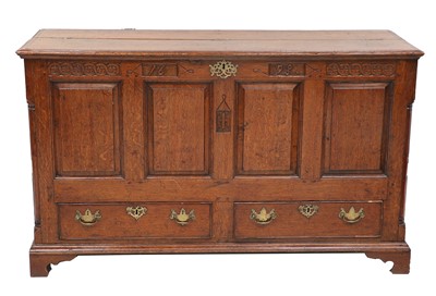 Lot 717 - A George III Oak and Mahogany-Crossbanded...