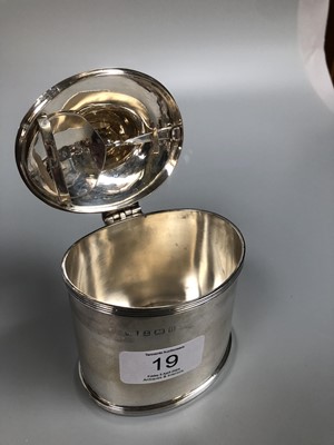 Lot 19 - A George V Silver Tea-Caddy and Caddy-Spoon,...