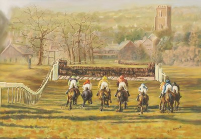 Lot 1054 - British School (20th Century) Race horses...