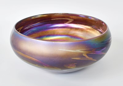 Lot 214 - An Iridescent Glass Bowl, with presentation...