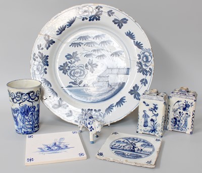 Lot 93 - A 18th Century and Later Delft, including two...