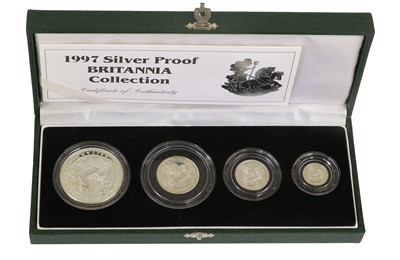 Lot 393 - UK, Silver Proof Britannia Collection 1997, 4...