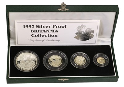 Lot 378 - UK, Silver Proof Britannia Collection 1997, 4...