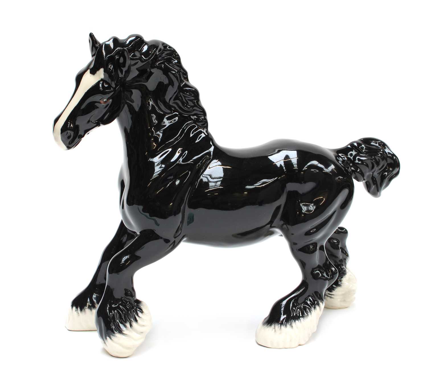 Lot 214 - Beswick Cantering Shire, model No. 975, BCC96,...