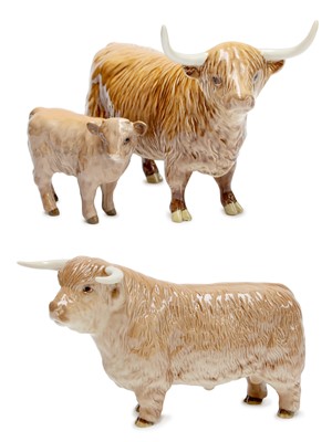 Lot 223 - Beswick Highland Cattle Comprising:...