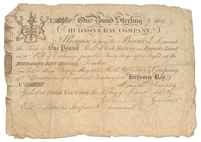 Lot 450 - Canada, Hudson's Bay Company Promissory Note,...