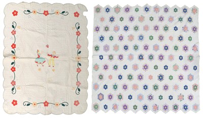 Lot 2023 - 20th Century American White Cotton Patchwork...