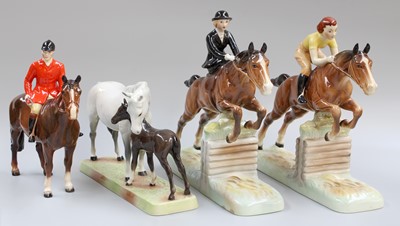 Lot 166 - Beswick Horse Groups, comprising: Mare and...