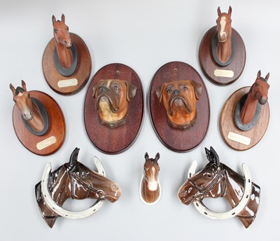 Lot 160 - Beswick Race Horse Plaques, including Red Rum,...