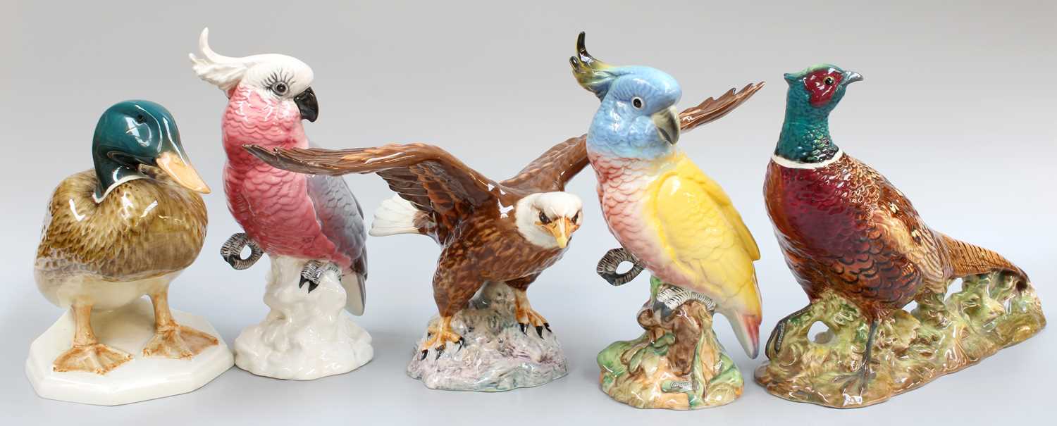 Lot 158 - Beswick Birds, including Cockatoo model No.