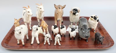 Lot 156 - Beswick Farm Animals, including goats, sheep,...