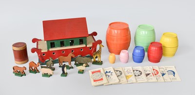 Lot 216 - A 20th Century Small Scale Noahs Ark Set, with...