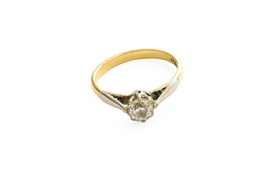 Lot 72 - A Diamond Solitaire Ring, the old cut diamond...