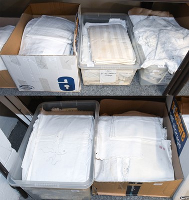 Lot 1079 - Assorted White Linens, Cotton Bed and Table...