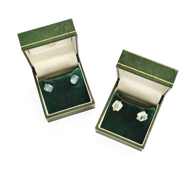Lot 18 - Two Pairs of Blue Topaz Earrings, of varying...