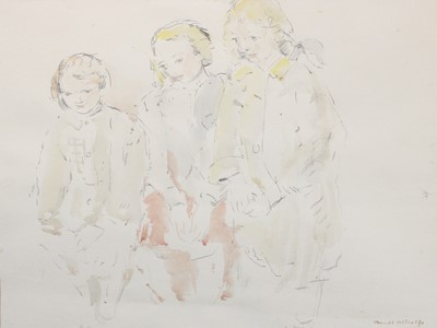 Lot 1020 - Muriel Metcalfe (1910-1994) "Three Children"...