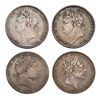 Lot 51 - 4x Regency Period Crowns, to include; (2x)...