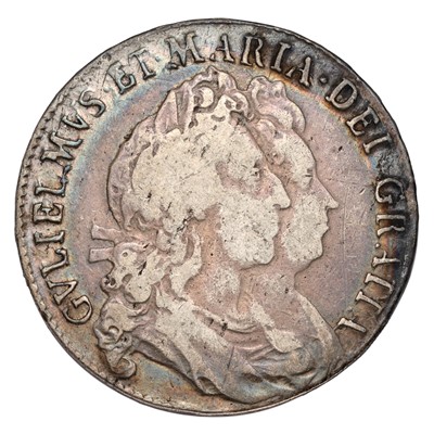 Lot 31 - William and Mary, Halfcrown 1693, QVINTO, 3/...