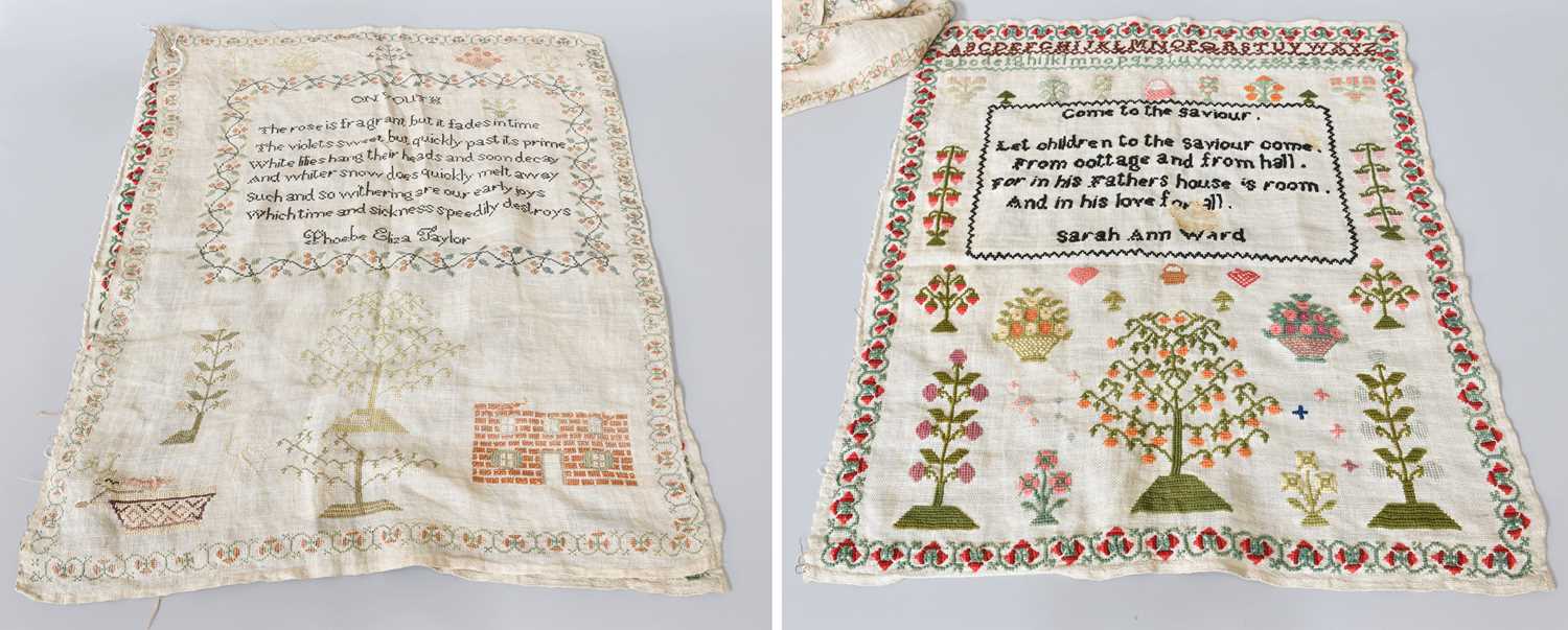 Lot 132 - A 19th Century Wool Work Sampler, with verso,...
