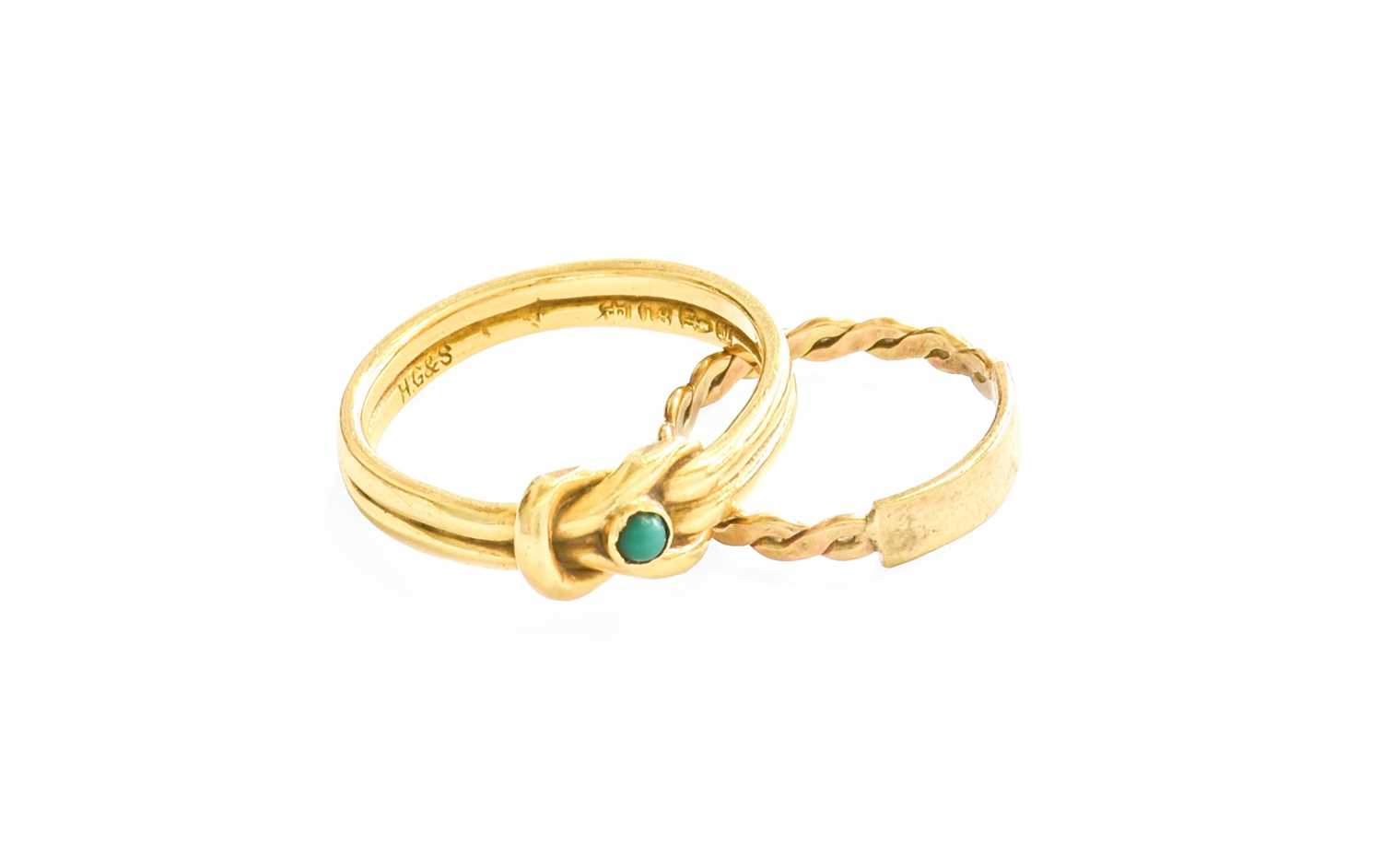 Lot 41 - An 18 Carat Gold Turquoise Ring, finger size N;...