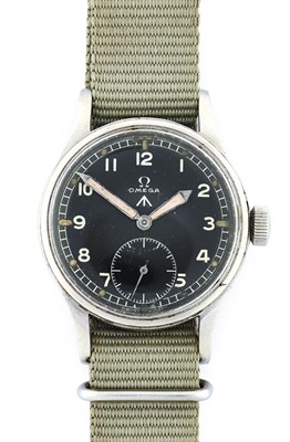 Lot 2367 - Omega: A World War II Military Wristwatch,...