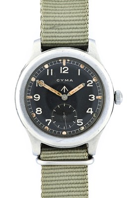 Lot 2368 - Cyma: A World War II Military Wristwatch,...