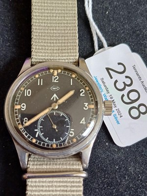 Lot 2398 - IWC: A Rare Stainless Steel Military Issue...