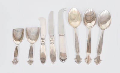 Lot 44 - A Collection of Danish Silver Flatware, by...