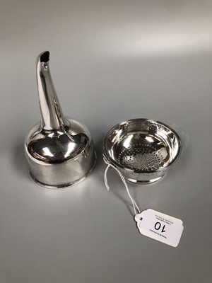 Lot 10 - A George IV Silver Wine-Funnel, by George...