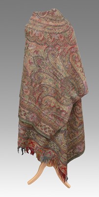 Lot 2038 - Large 19th Century Woven Red Ground Paisley...