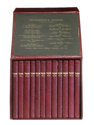 Lot 296 - Shakespeare (William) Shakspere's Works. Kegan...