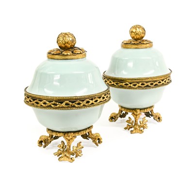 Lot A Pair of French Gilt-Metal-Mounted Chinese...