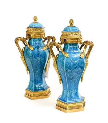 Lot A Pair of French Gilt-Metal-Mounted Chinese...