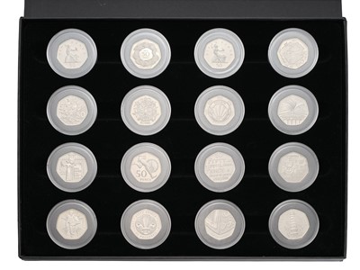Lot 351 - The UK 50p Proof Collection, 40th Anniversary...
