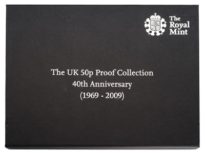 Lot 351 - The UK 50p Proof Collection, 40th Anniversary...